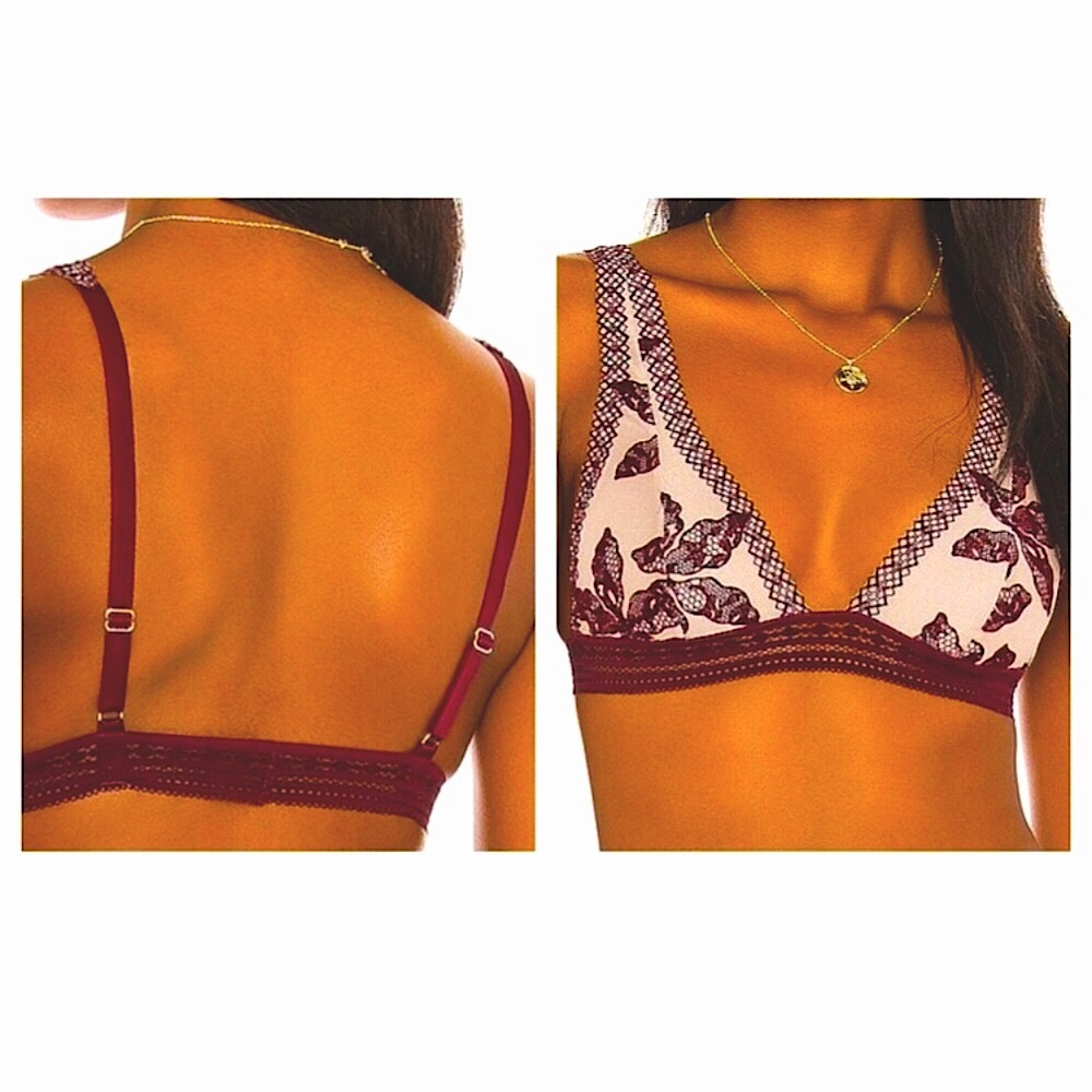LAST 1!🌹🆕 Free People Alia Bralette in Bordeaux - Picture 3 of 15
